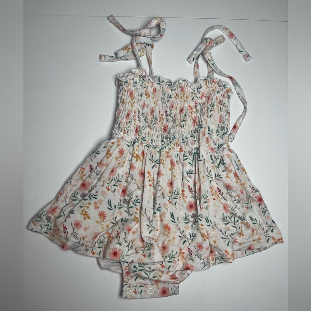 Caden Lane Winnie’s Wildflowers Smocked Twirl Dress